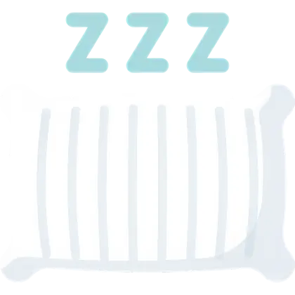 Pillow with Zzz Illustration