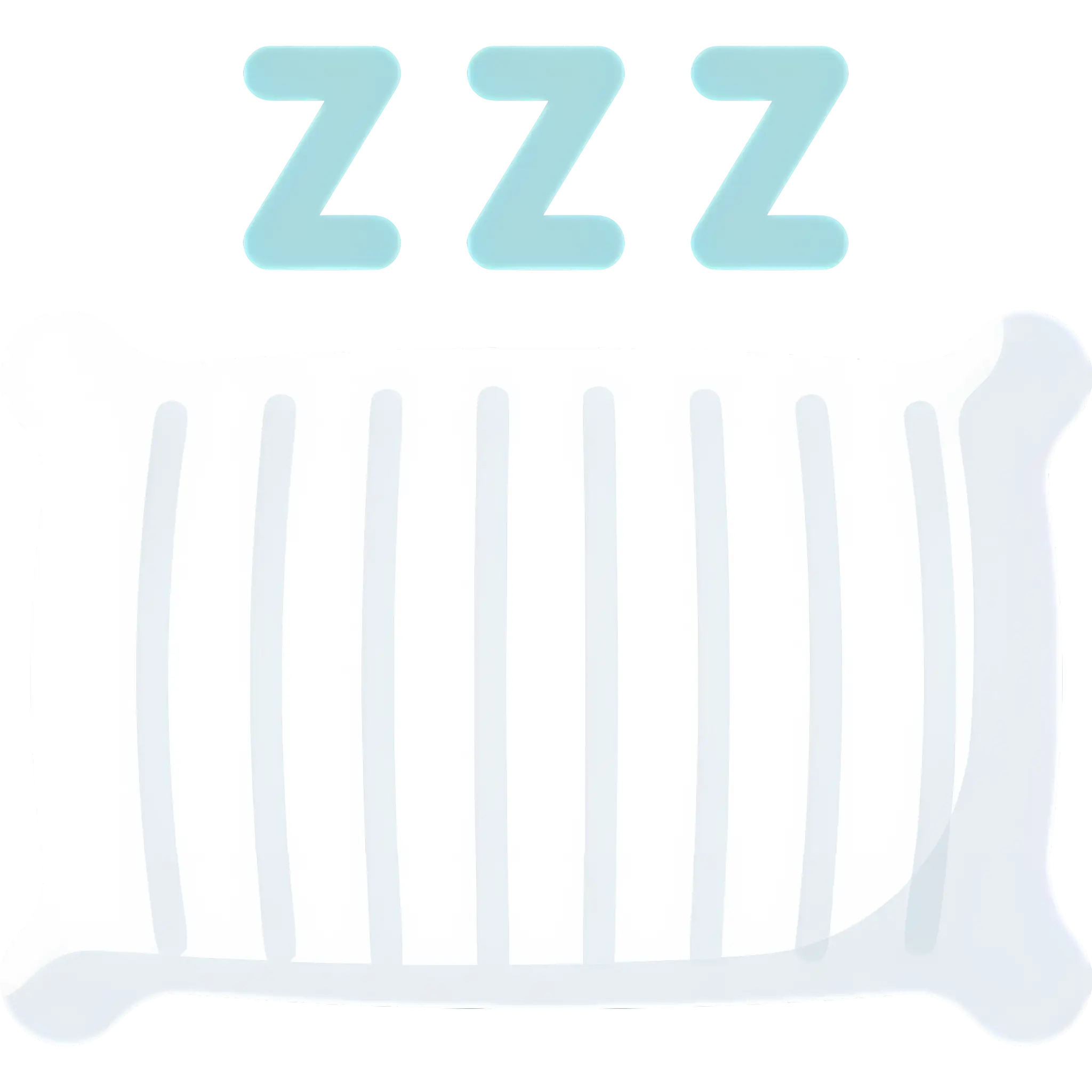 Pillow with Zzz Illustration