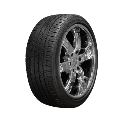 Car Tire and Chrome Rim