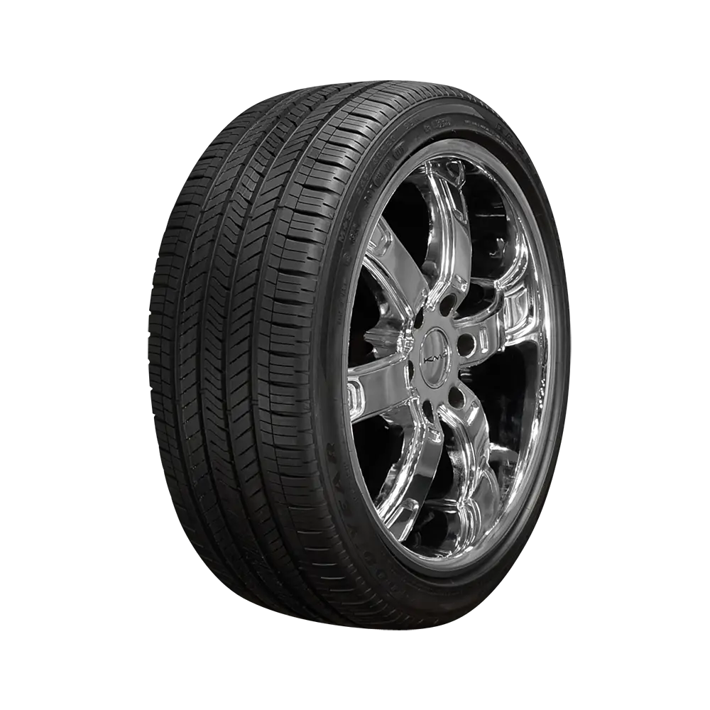 Car Tire and Chrome Rim