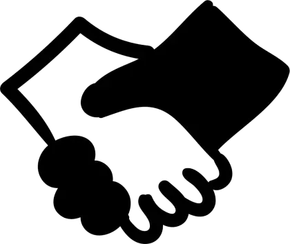 Black Handshake Icon