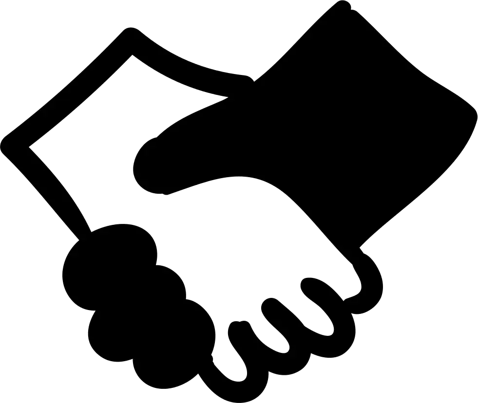 Black Handshake Icon