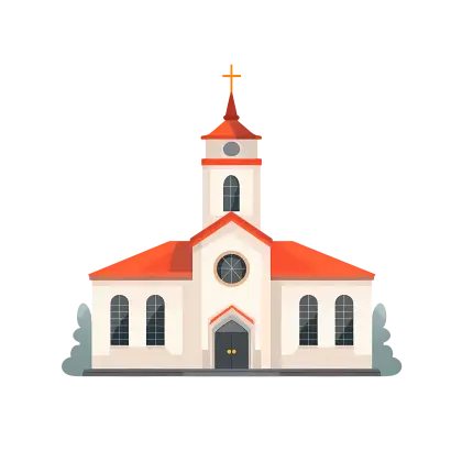 Illustration of a Beautiful Church