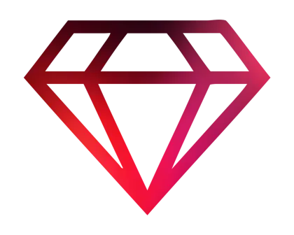 Red Diamond Icon Design