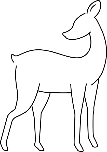 Outline of a Deer