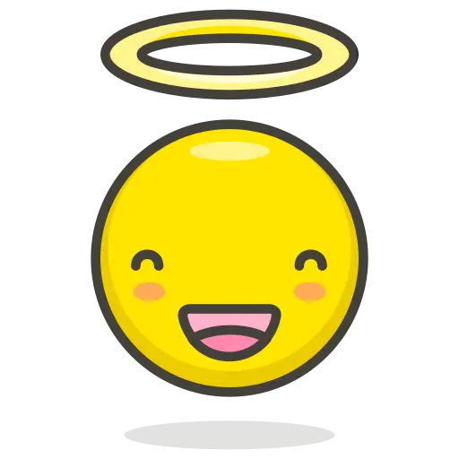 Happy Face Emoji with Halo