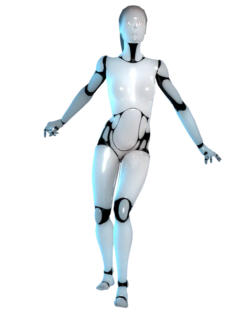 White Humanoid Robot with Futuristic Design