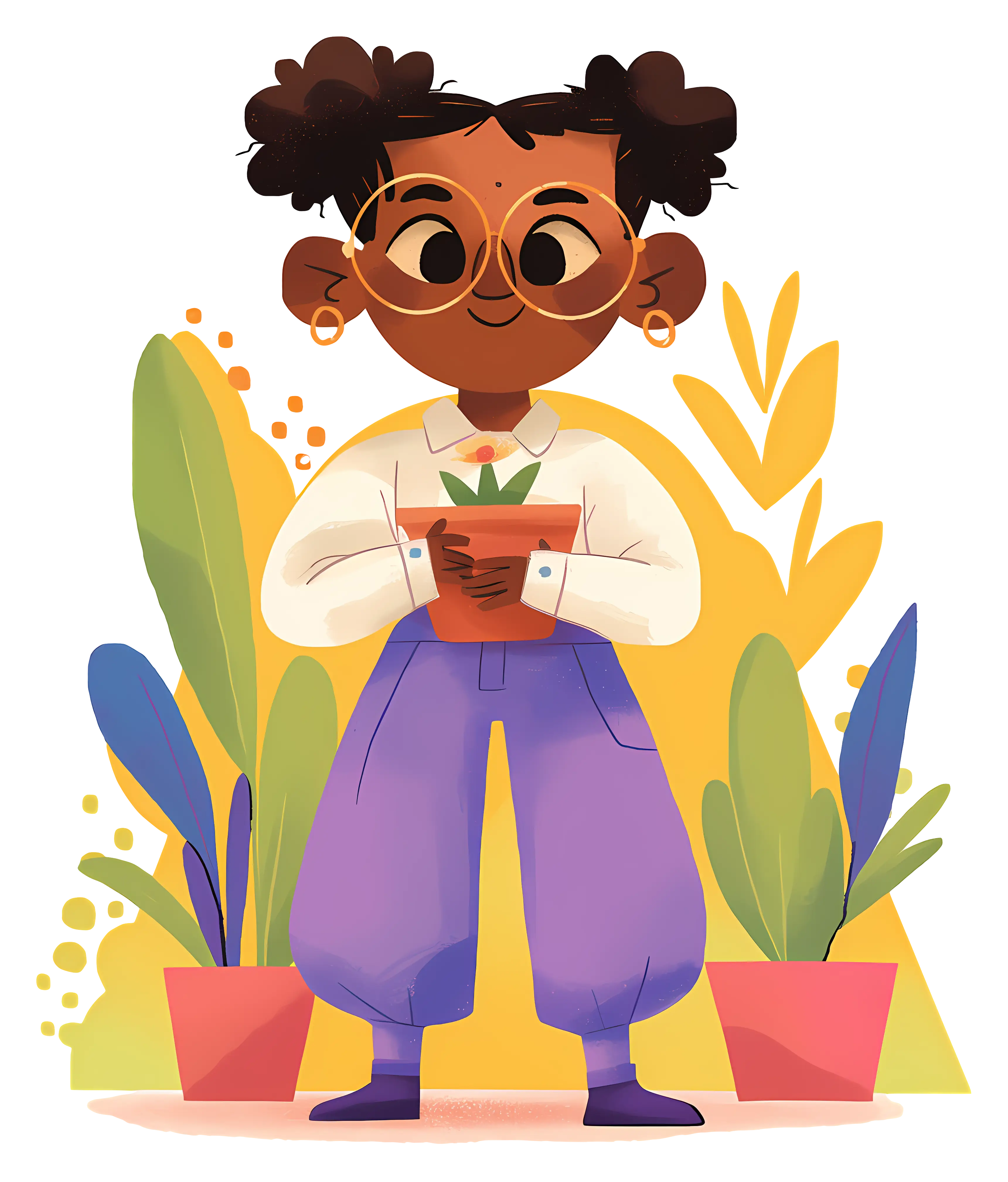 Person Holding a Potted Plant