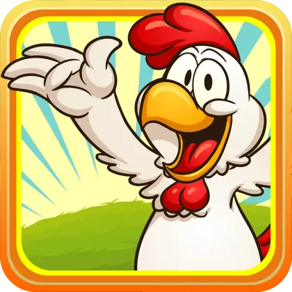 Cartoon Chicken Waving