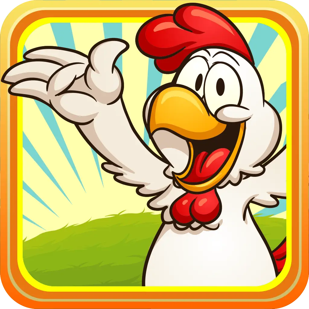 Cartoon Chicken Waving