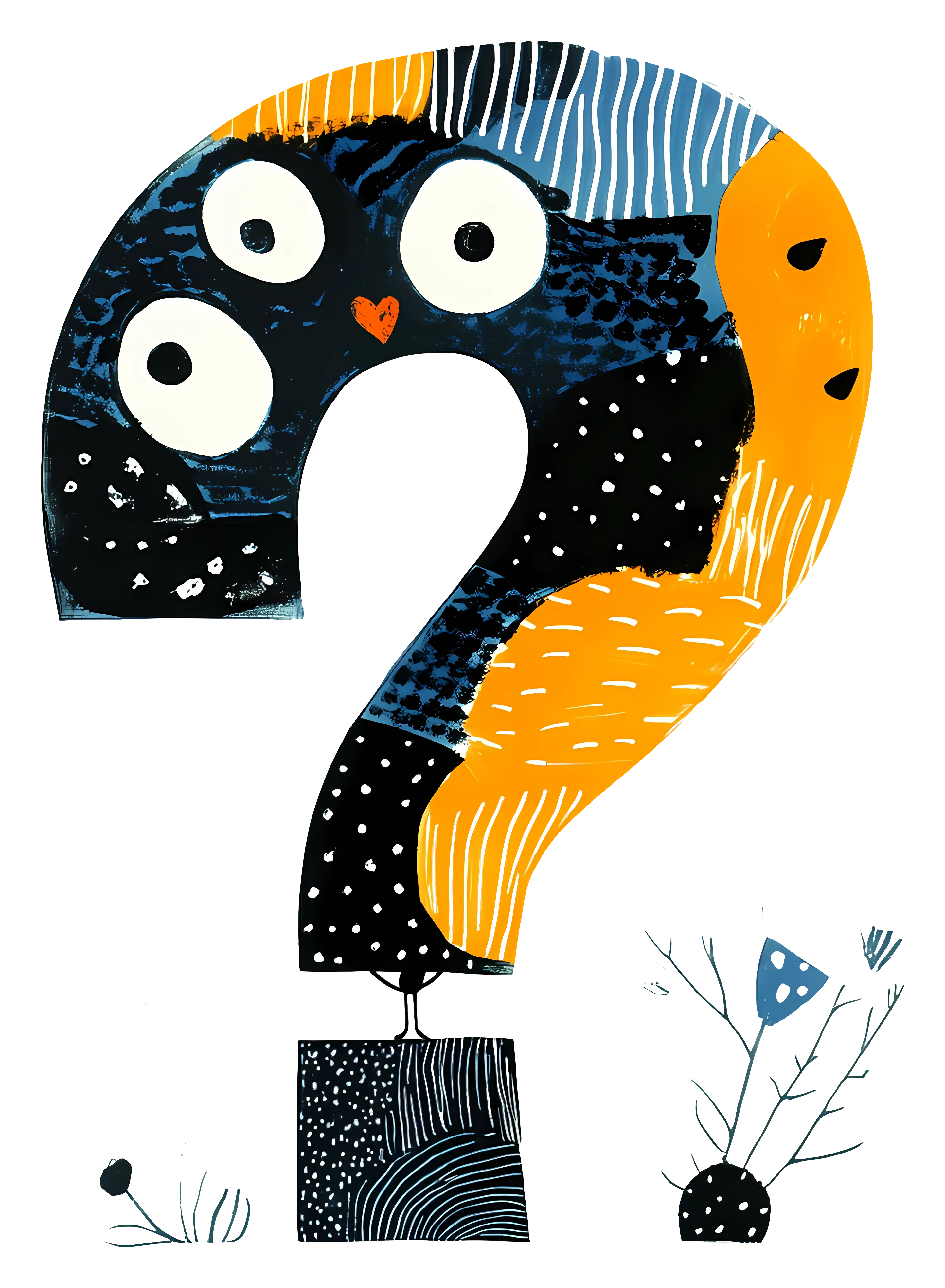 Artistic Question Mark Illustration