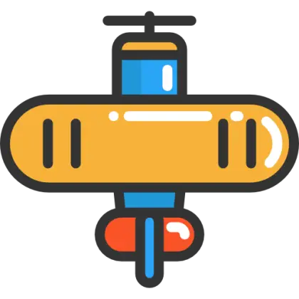 Colorful Cartoon Airplane