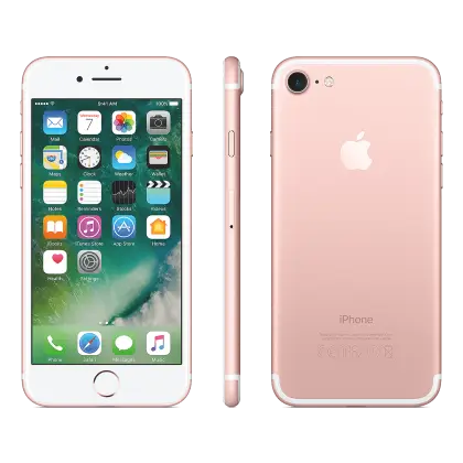 Rose Gold Smartphone with Interface View