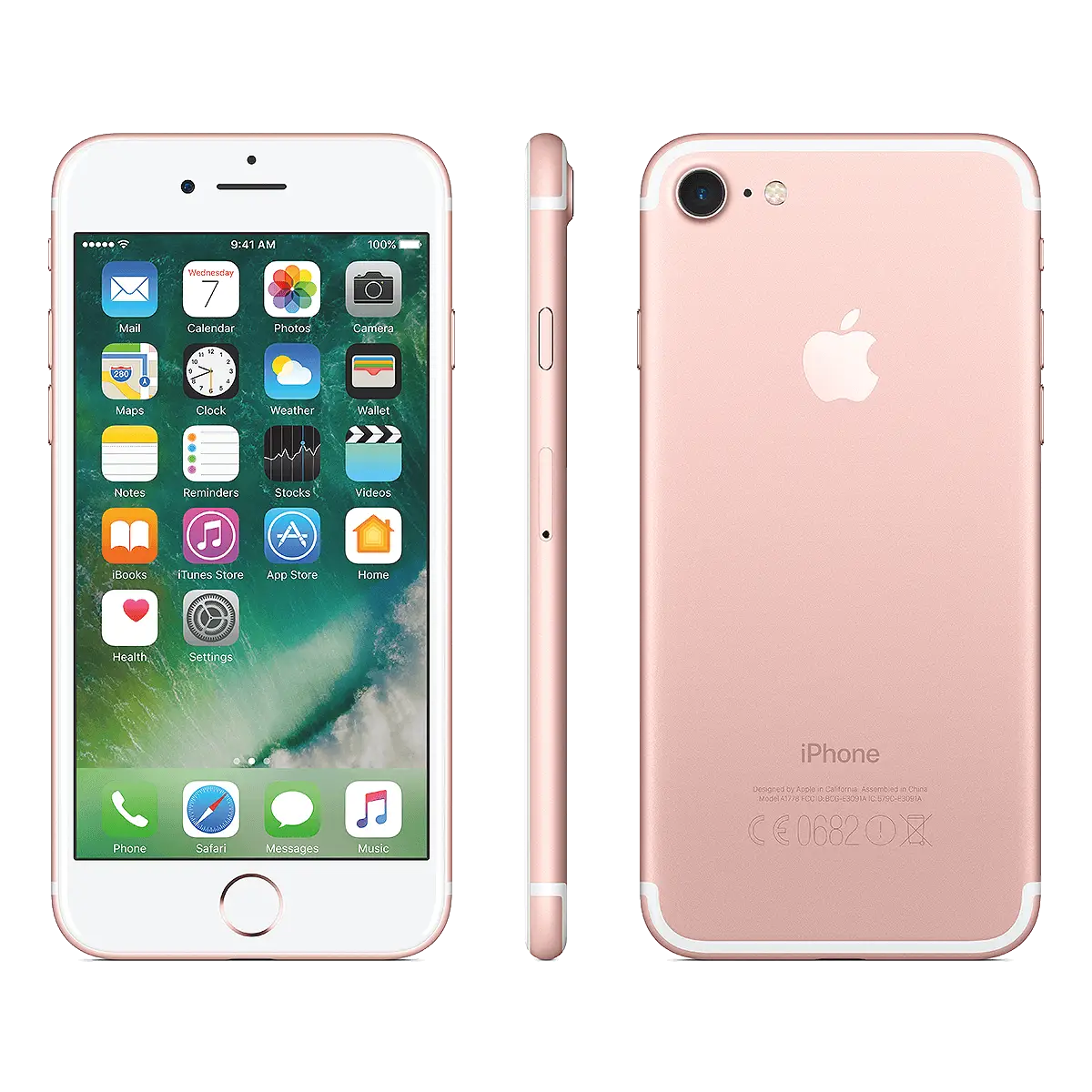 Rose Gold Smartphone with Interface View