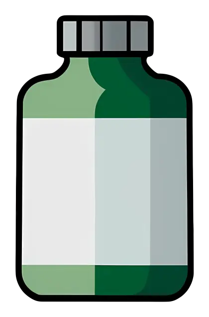 Green Medicine Bottle
