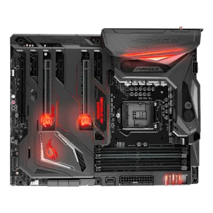 Gaming Motherboard with Red LED Lights