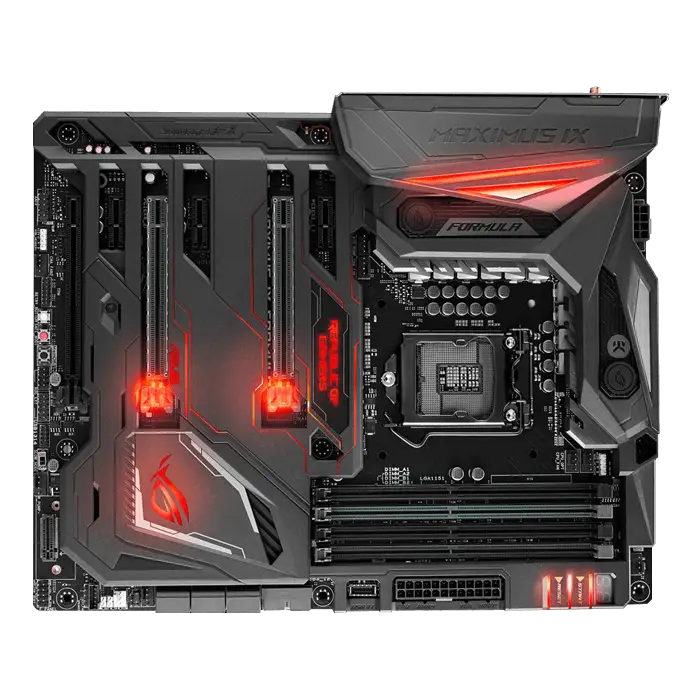 Gaming Motherboard with Red LED Lights