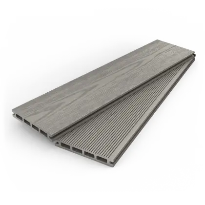 Composite Decking Boards in Gray Finish