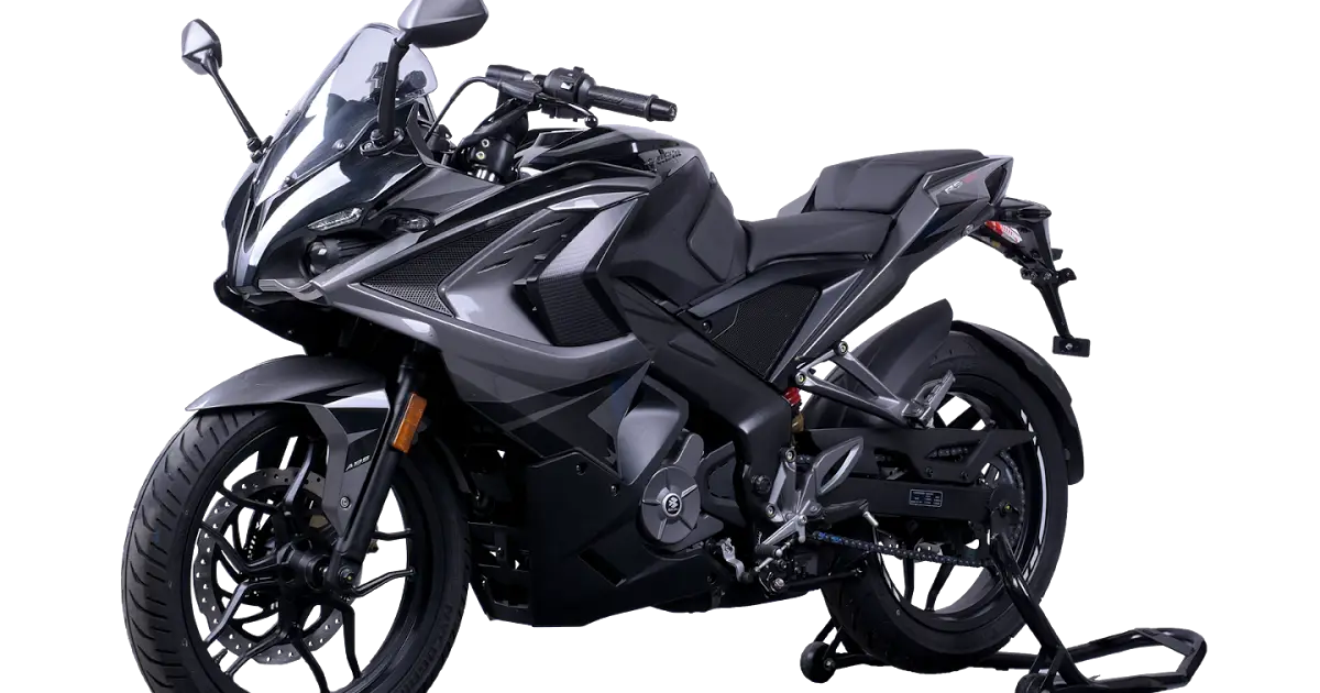Black Sports Motorcycle Side View