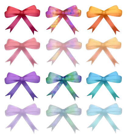 Colorful decorative bows