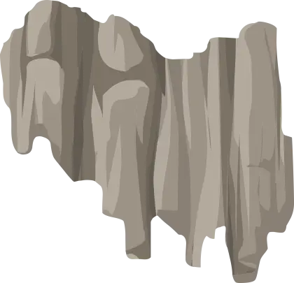 Gray Rock Wall Fragment Illustration