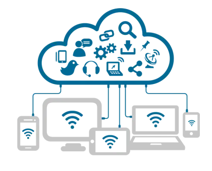 Cloud Computing Concept with Connected Devices