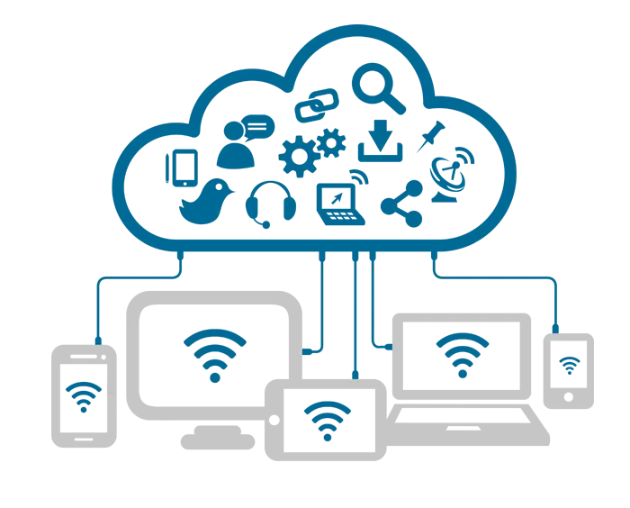 Cloud Computing Concept with Connected Devices