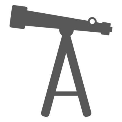 Telescope on Tripod Illustration