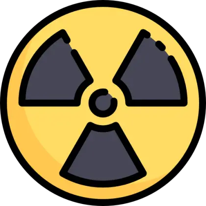 Yellow Radioactive Warning Symbol