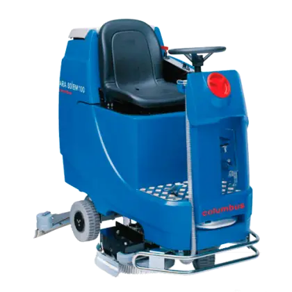 Blue Ride-on Floor Scrubber Machine