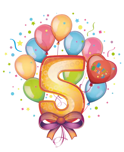 Number 5 Birthday Celebration