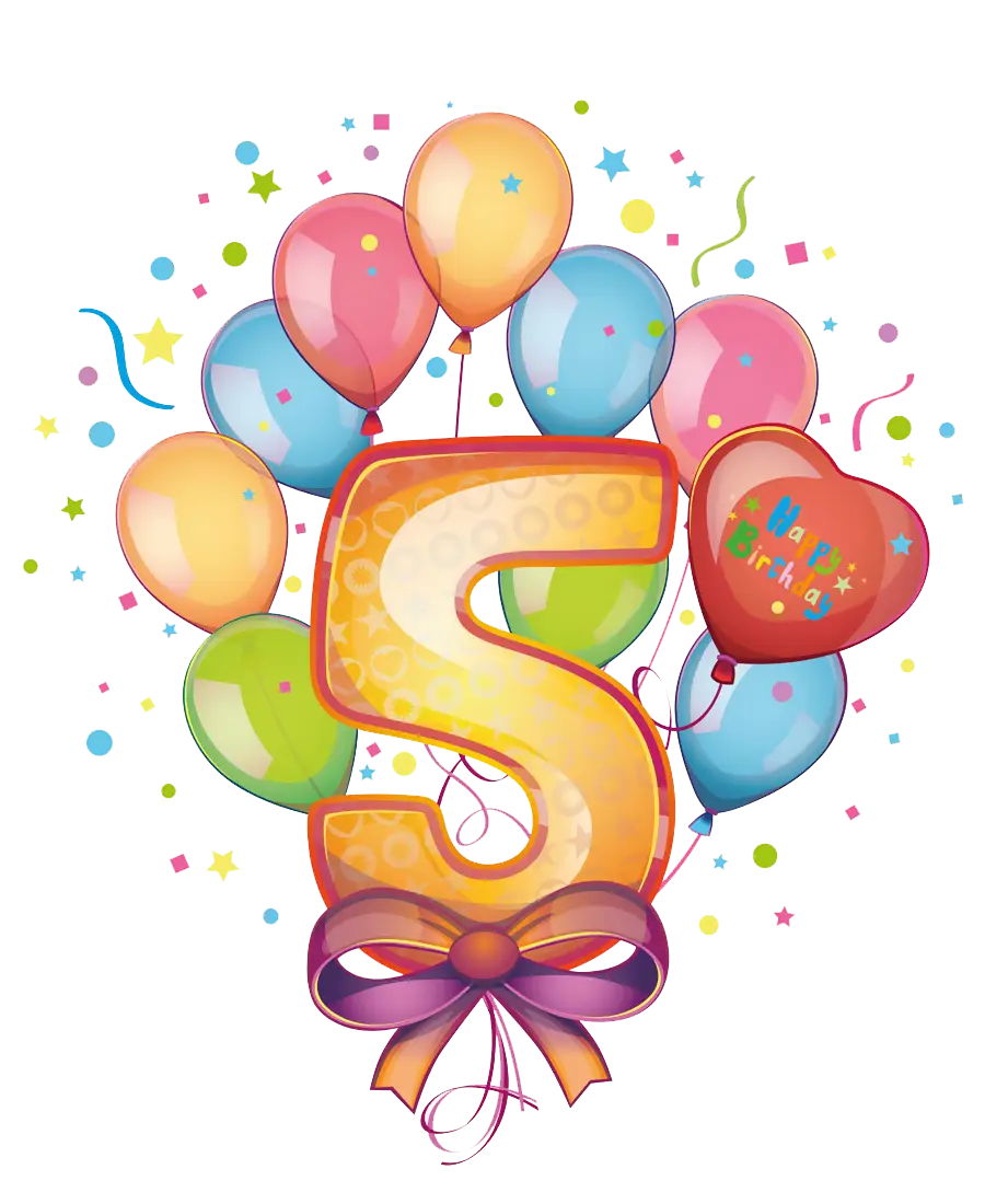 Number 5 Birthday Celebration