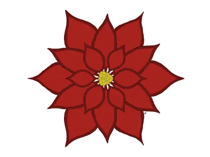 Bright Red Poinsettia Flower