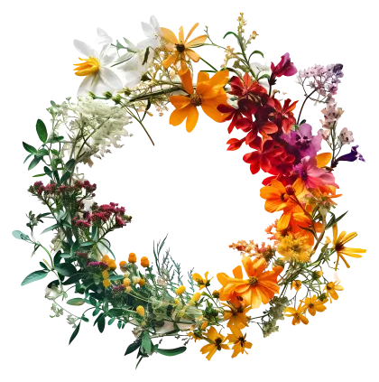 Colorful Flower Wreath