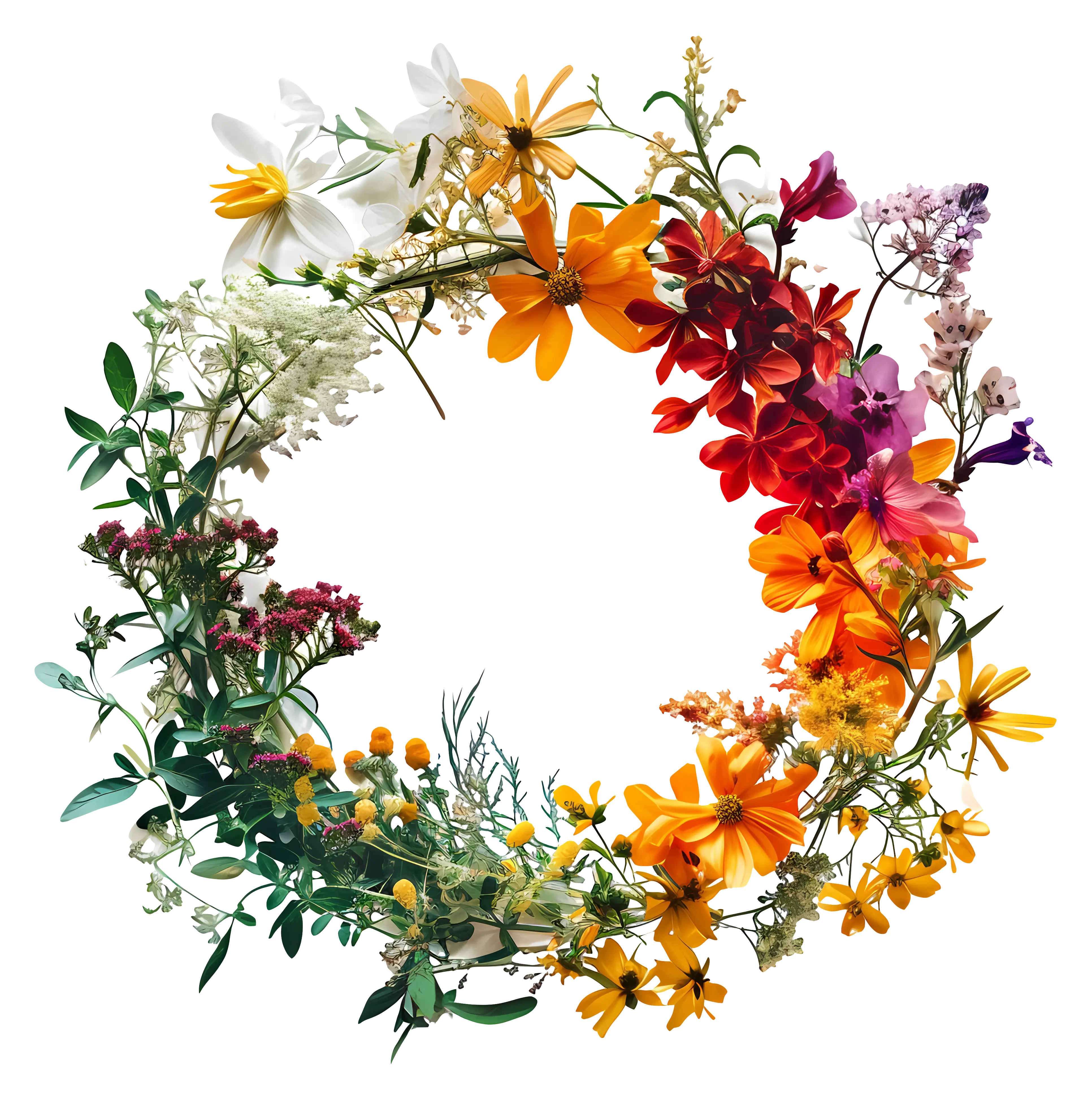 Colorful Flower Wreath