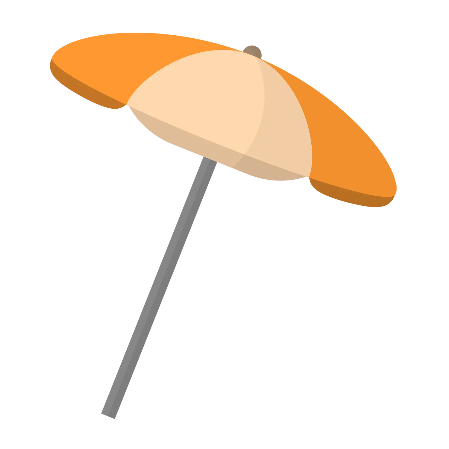 Orange Beach Umbrella Illustration