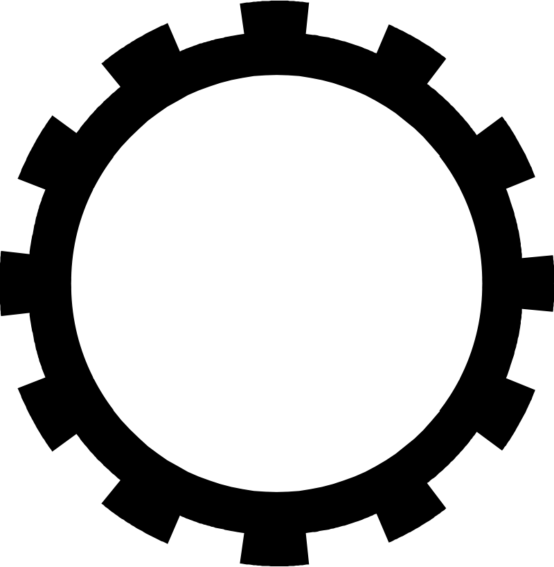 Black Gear Icon Design