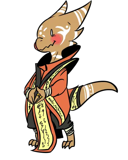 Cute Cartoon Lizard Character