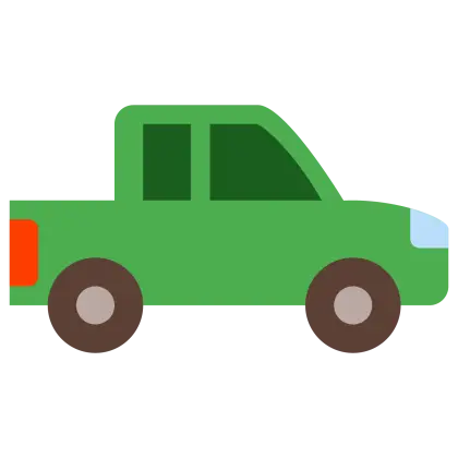 Green Pick-Up Truck Icon