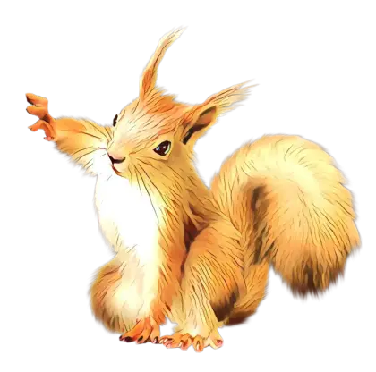 Squirrel Illustration in Cute Artistic Style