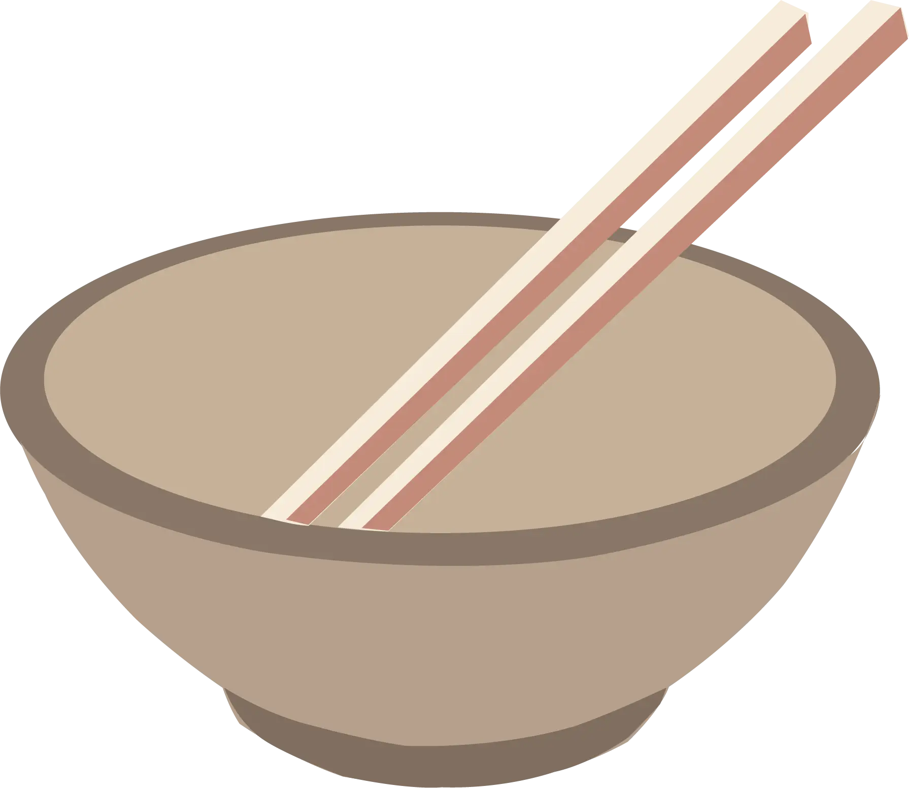 Bowl with Chopsticks for Asian Cuisine