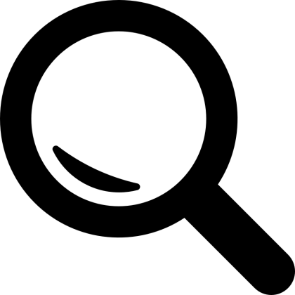 Classic Black Magnifying Glass Icon