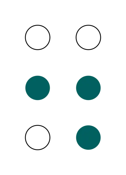 Black and Teal Circles Minimalistic Pattern