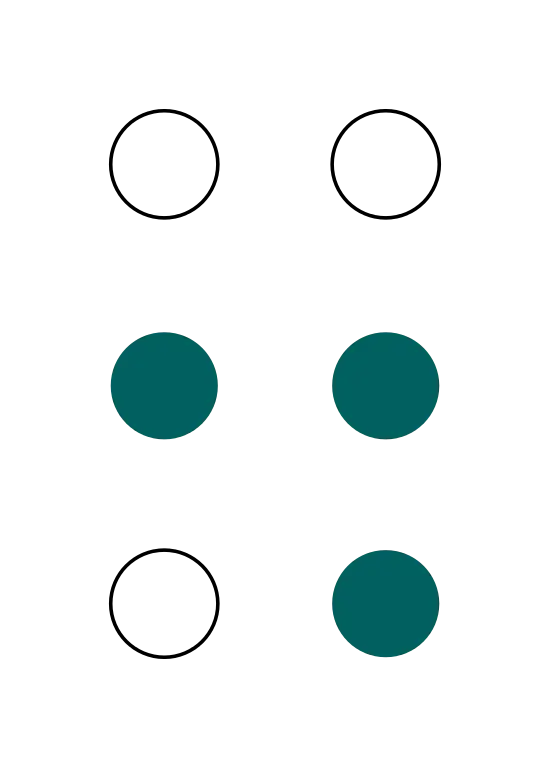 Black and Teal Circles Minimalistic Pattern