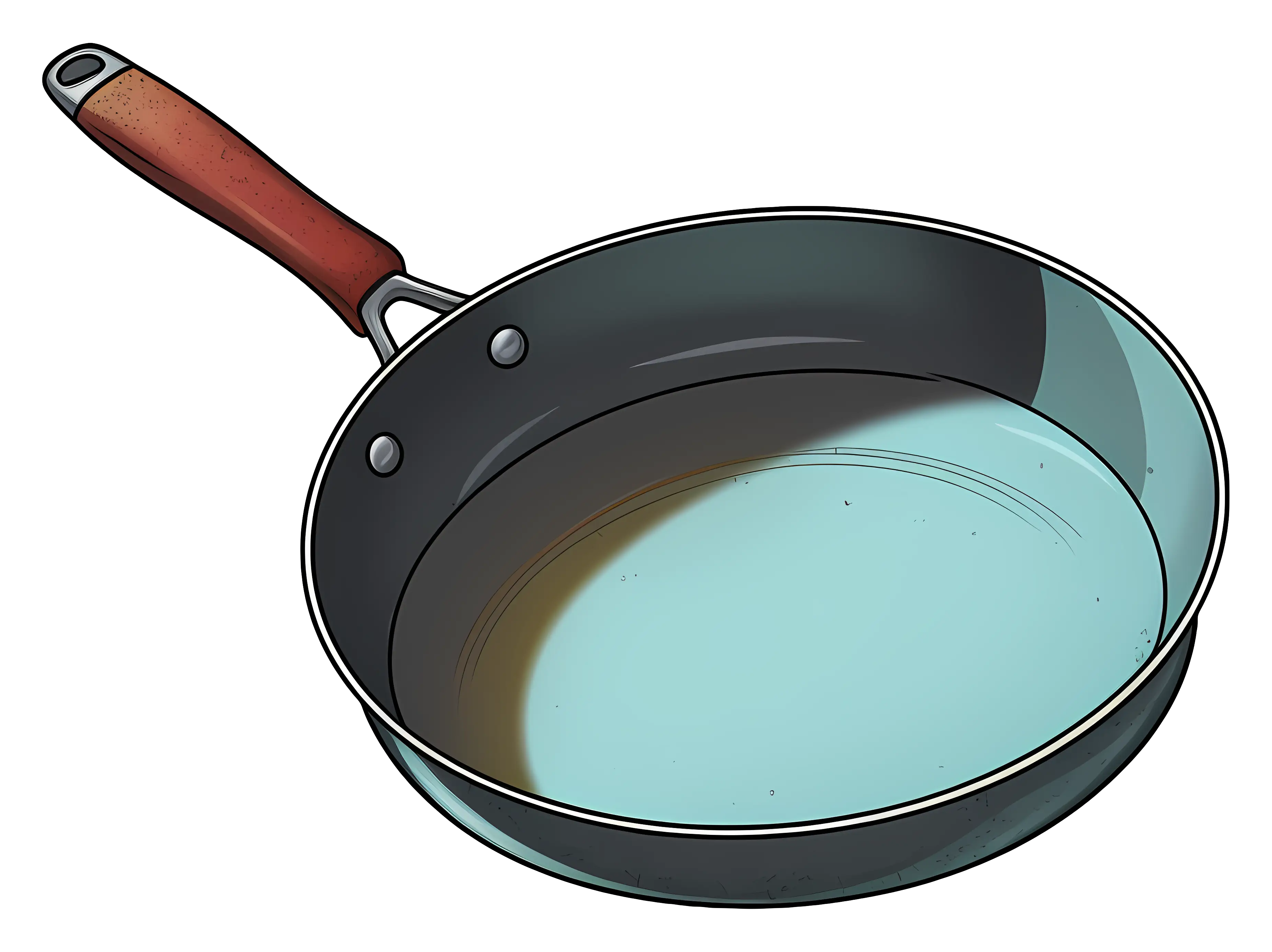 Nonstick Frying Pan with Wooden Handle