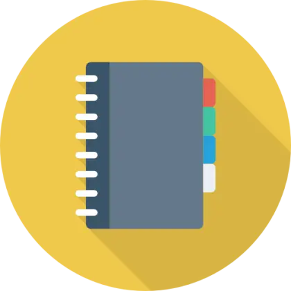 Notebook with Colorful Dividers for Organization