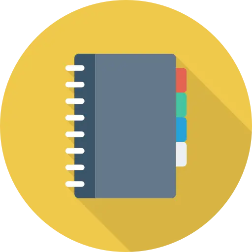 Notebook with Colorful Dividers for Organization