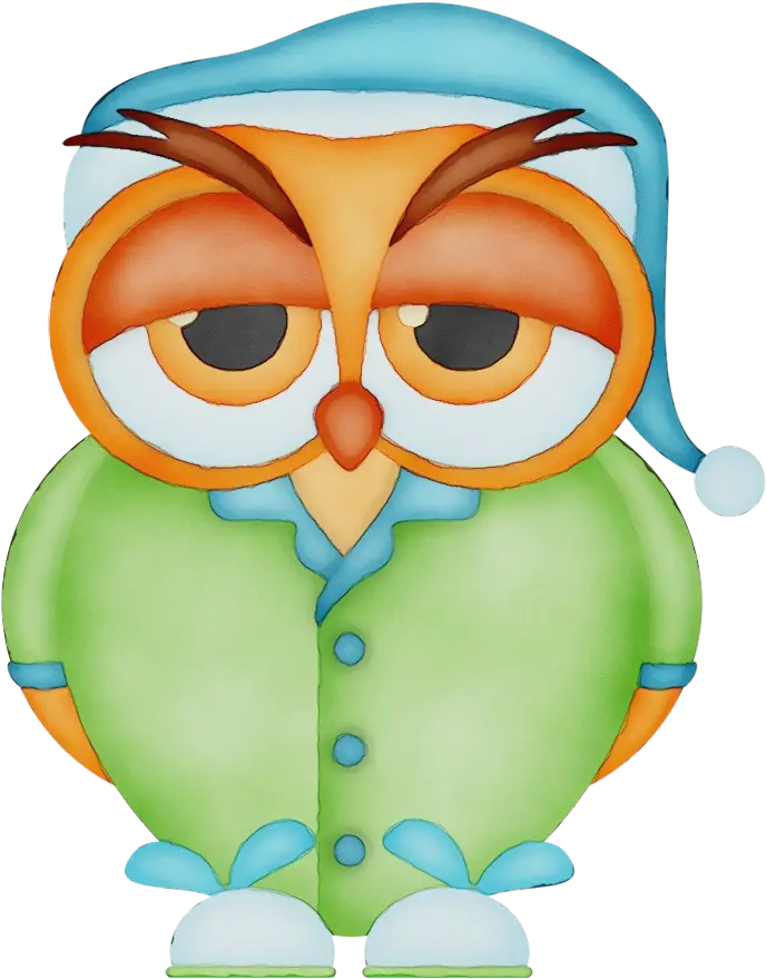 Sleepy Owl in Pajamas