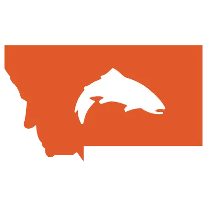 Montana State Map with Fish