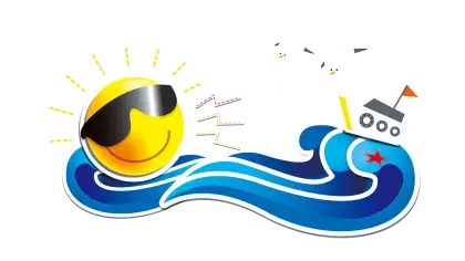 Cool Sun with Sunglasses at the Beach